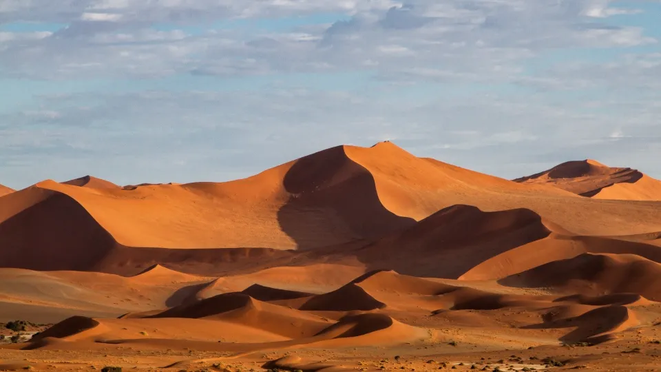 Dune de sable rouge au lever du soleil à Sossusvlei