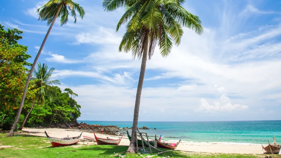 Marché local et vie quotidienne sur une île du golfe de Thaïlande